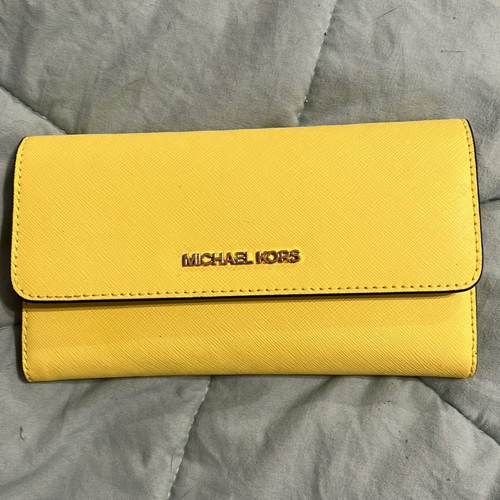 Yellow Michael Kors Wallet